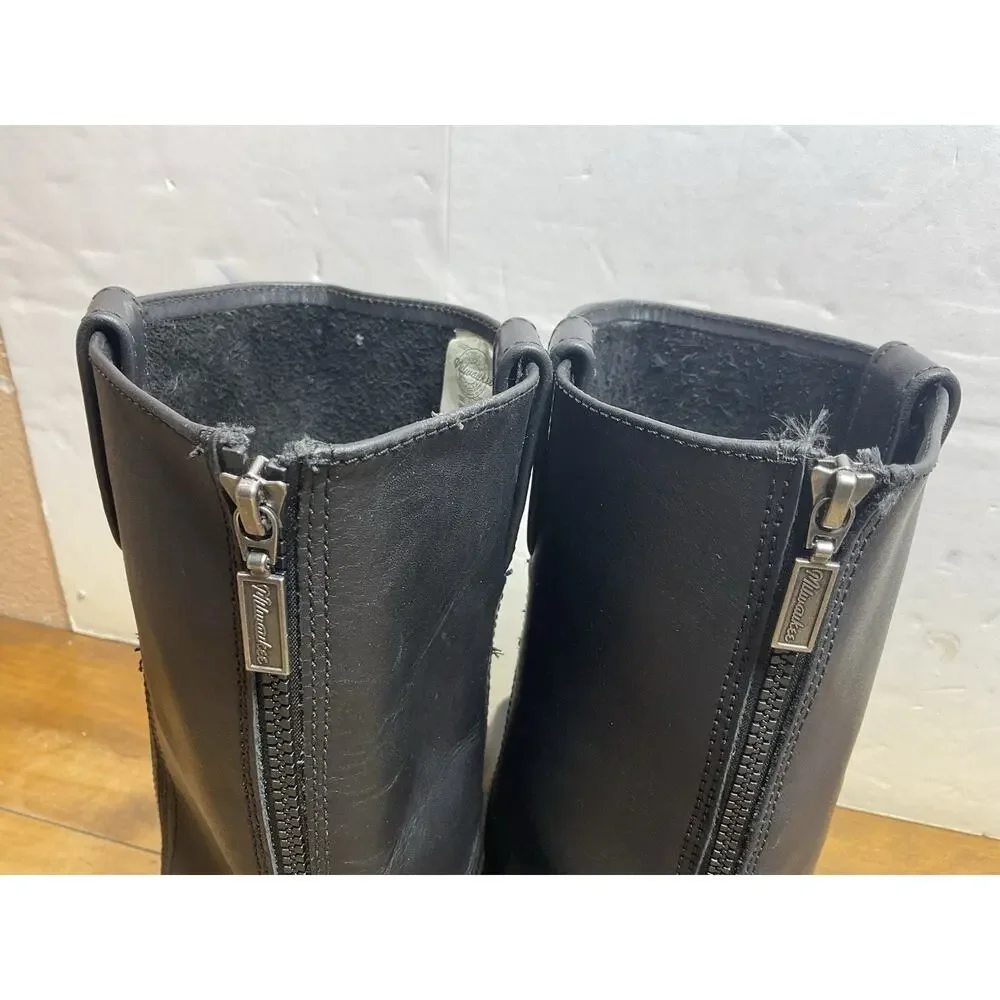 Milwaukee MB410 Men’s Size 13 EE Black Leather Classic Harness Motorcycle Boots